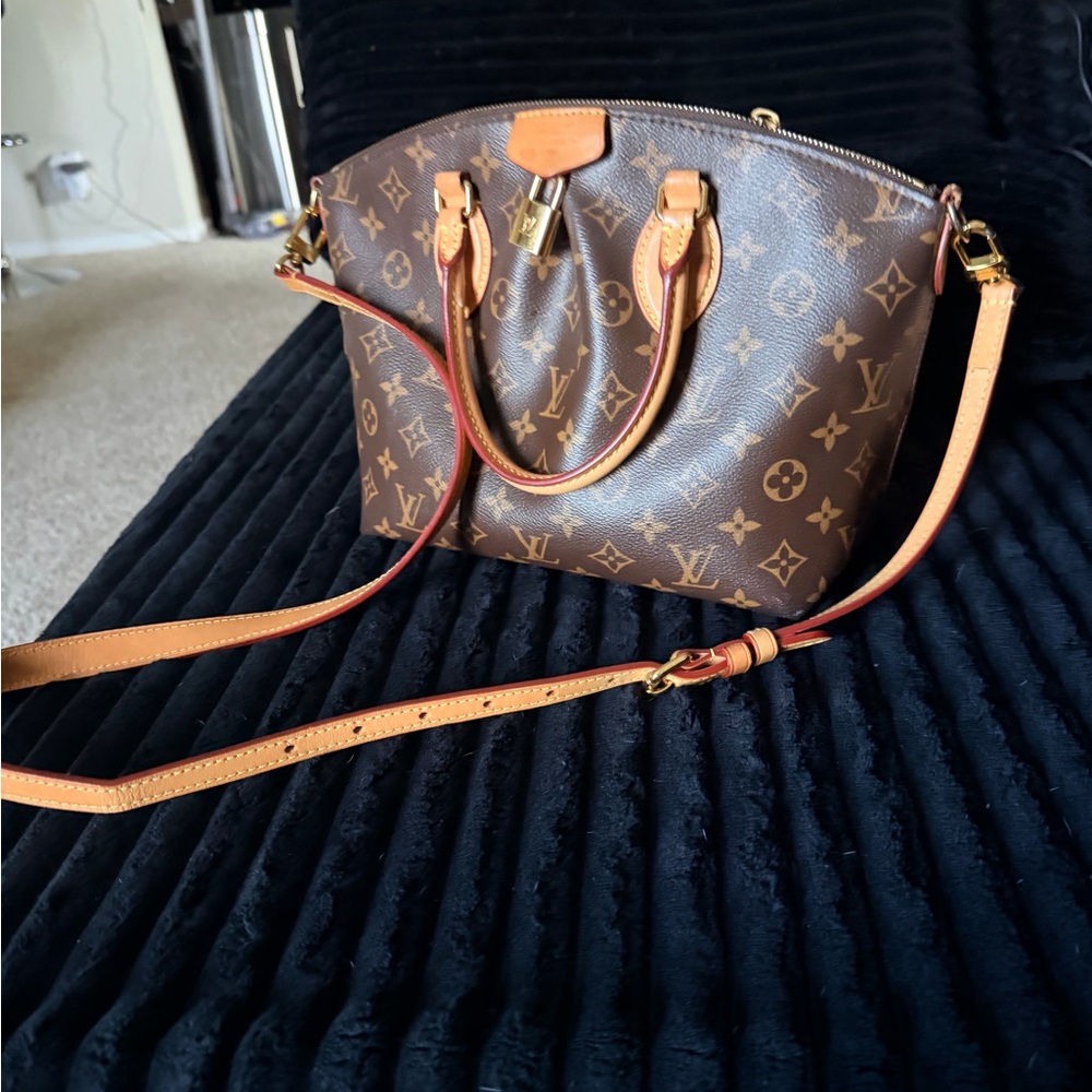 Louis Vuitton Monogram Crossbody Bag in Brown and Tan